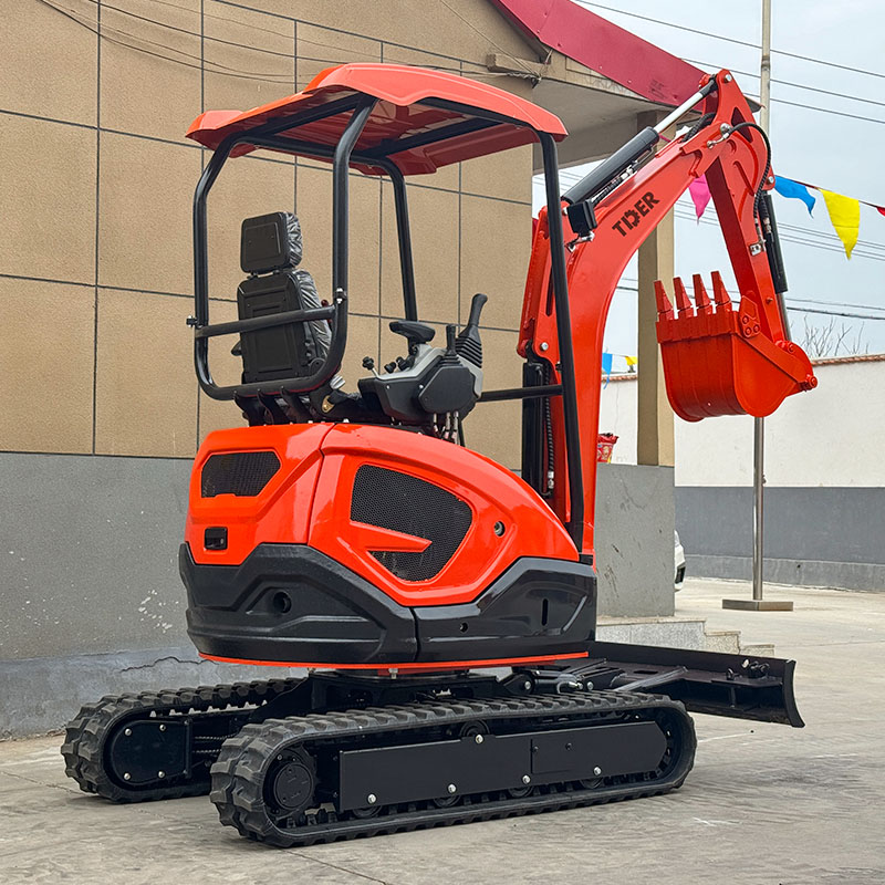 Mini escavadeira de 2,5 toneladas projetada para o conforto do operador.