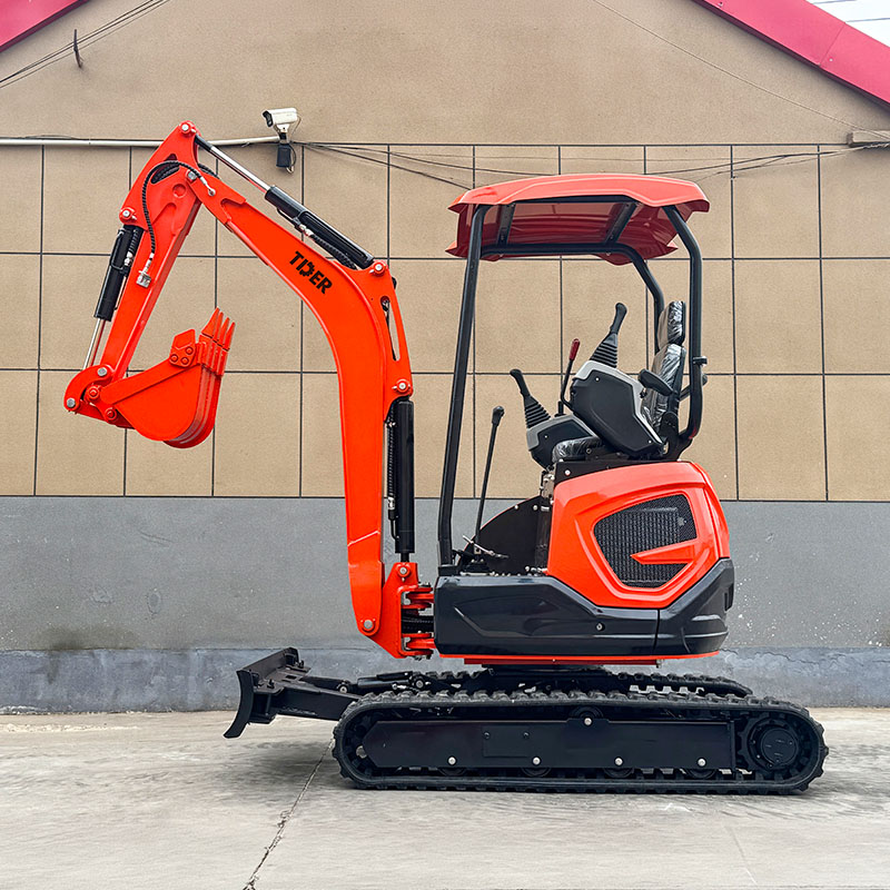 Mini escavadeira de 2,5 toneladas projetada para o conforto do operador.